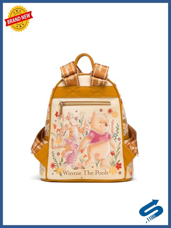 Disney Winnie the Pooh Floral Vegan Leather Mini Backpack 11\